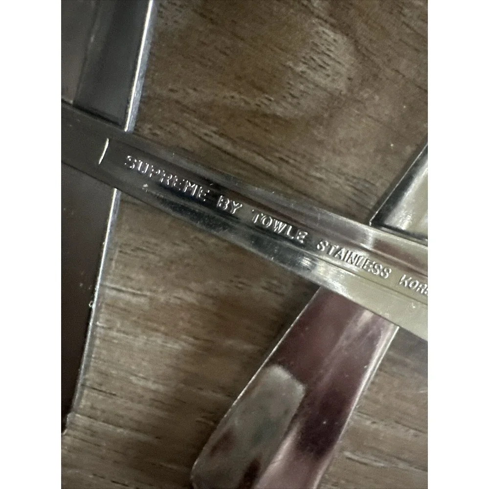 5 PCs Supreme by Towle Ashley Stainless Steel Flatware‎ Oval Place Spoons  Korea